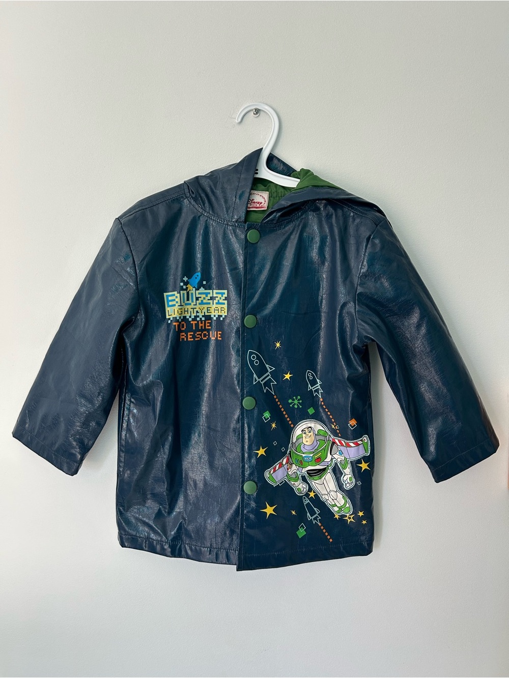 Vintage Disney Store Exclusive Navy Kids Rain Jacket with Hood - Toy Story